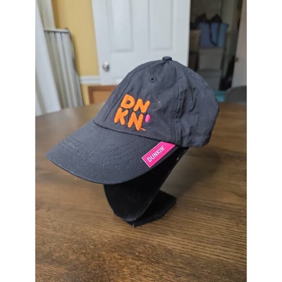 Dunkin Donuts Hat Cap Employee Strapback Crew Apparel Coffee Uniform Black - Picture 2 of 16